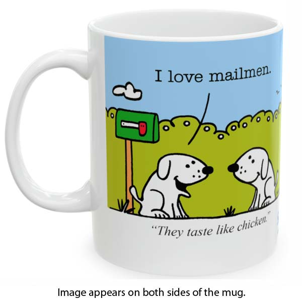 mailmen tast like chicken mug