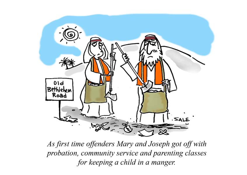 mary and joseph on probation for keeping a child in a manger
