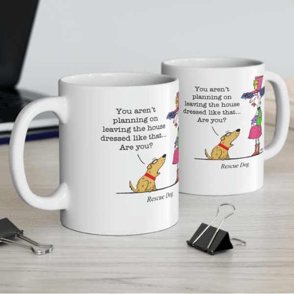 rescue dog mug