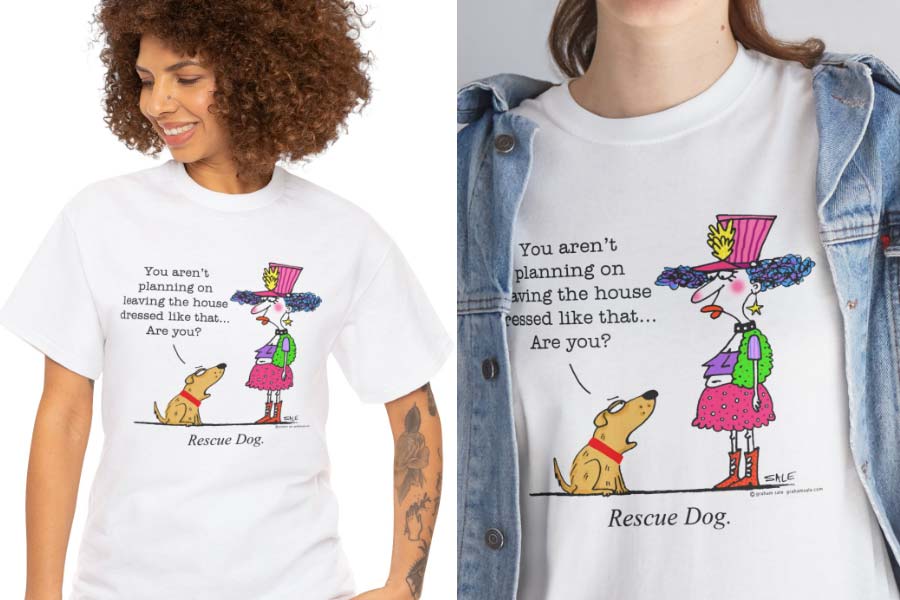 rescue dog t-shirt