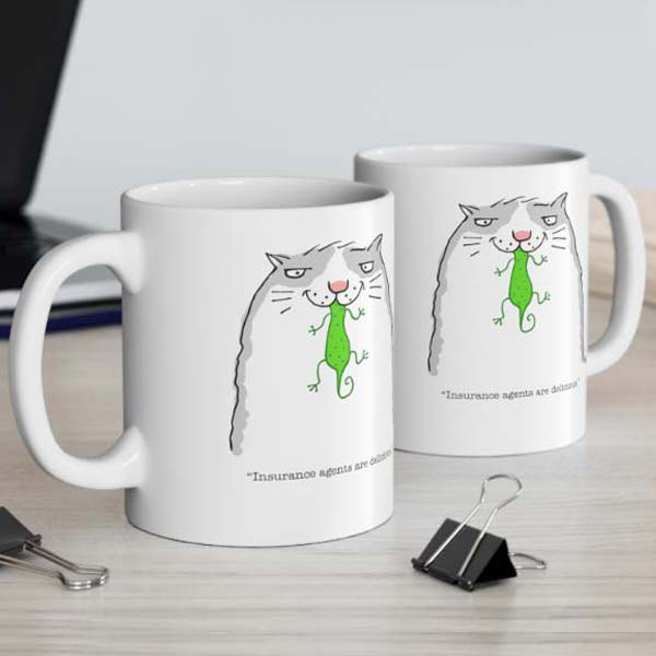 cats insurance agents mug