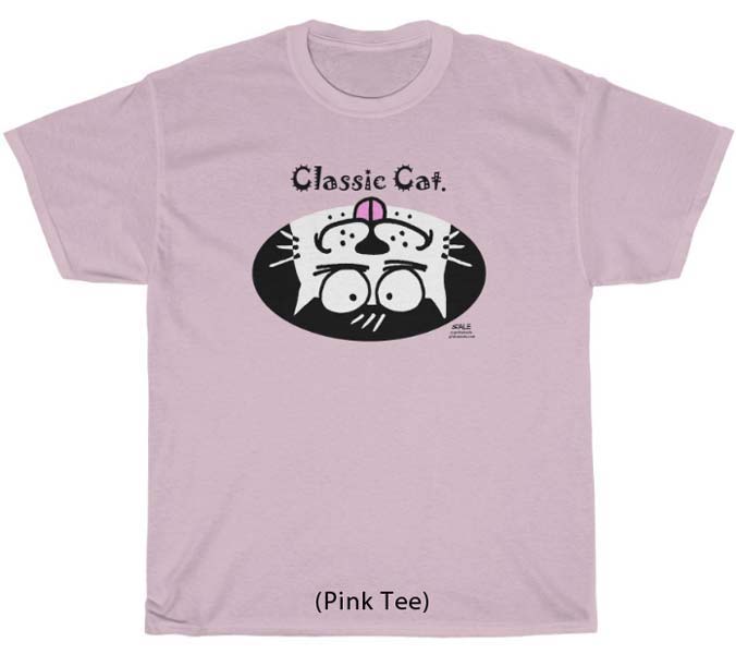 classic cat Pink tee-shirt