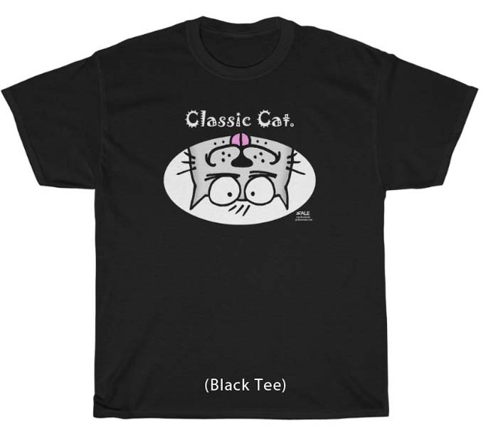 classic cat Black tee-shirt