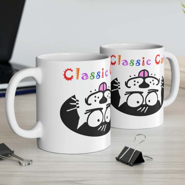 classic cat mug