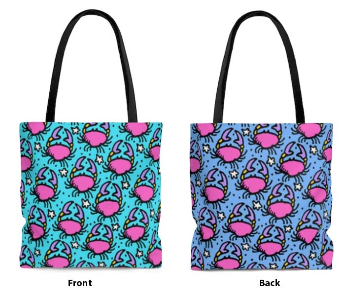 crabs summer fun beach bag wholesale