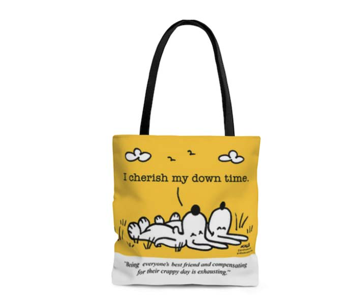downtime dog wholesale tote bag