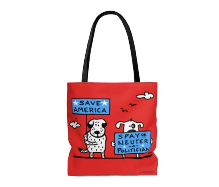 neuter spay politician dogs wholesale tote bags
