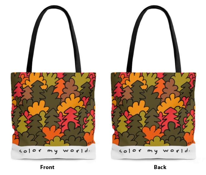 fall trees wholesale tote bags