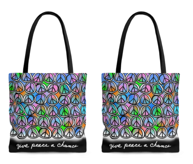 give peace a chance wholesale tote bags