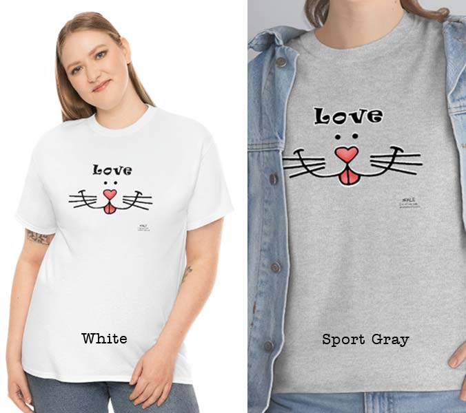 cat love face wholesale t-shirt