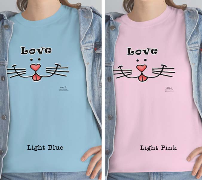 cat love face wholesale t-shirt