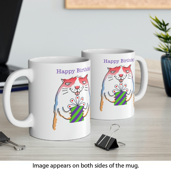 happy birthday cat mug wholesale