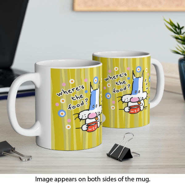 WTF Wheres the food cat wholesale mug