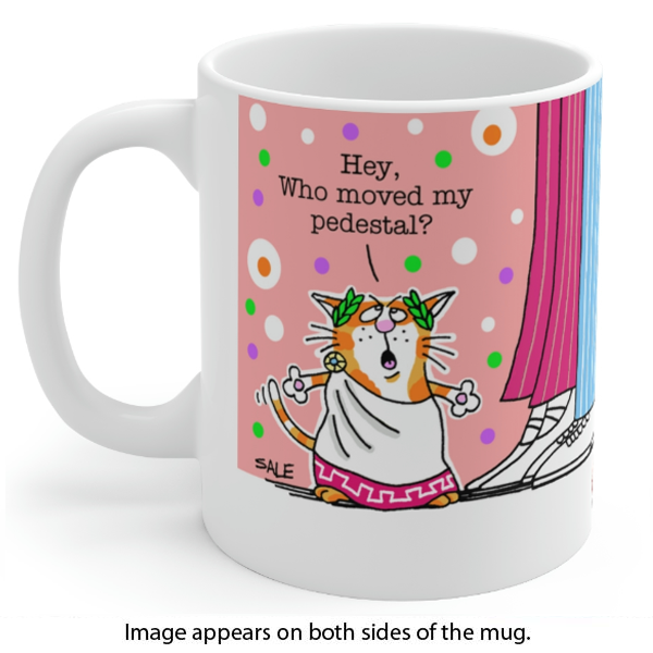 who moved my pedestal wholesale cat mug