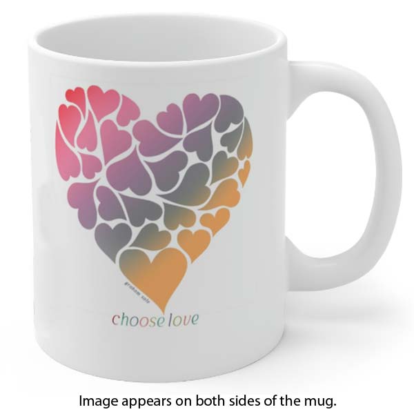 choose love heart mug