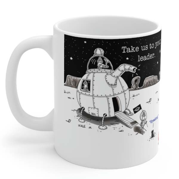 take us to your leader cats and aliens wholesale mug