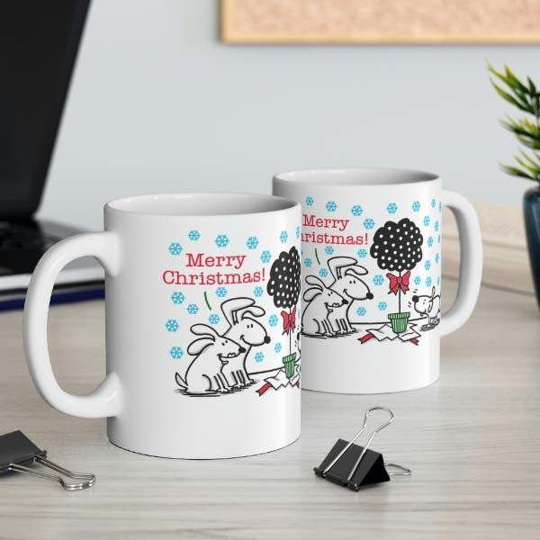 merry christmas gift tree wholesale dog mug