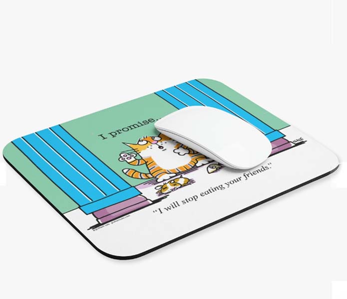 i promise i wont eat your friends wholesale cat mousepad