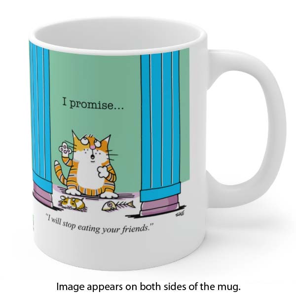 i promise i wont eat your friends wholesale cat mug