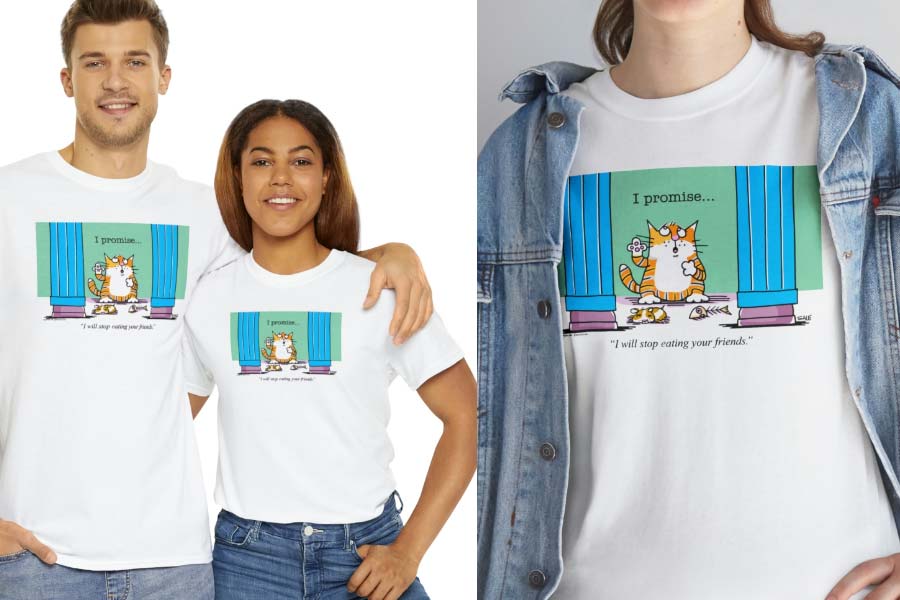 i promise i wont eat your friends wholesale cat t-shirt