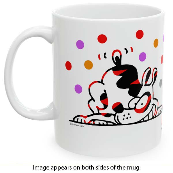 happy dog mug