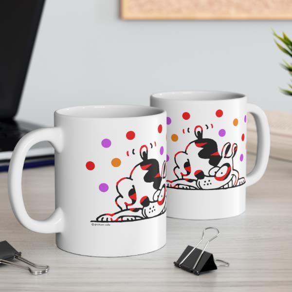 happy dog wholesale mug