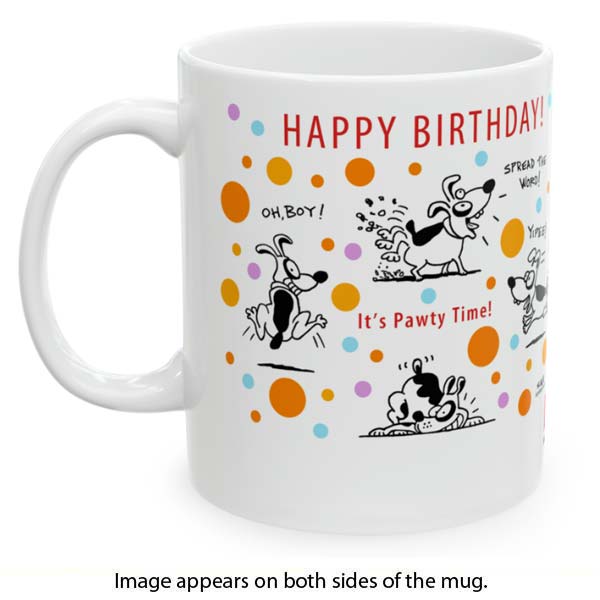 birthday pawty dogs mug