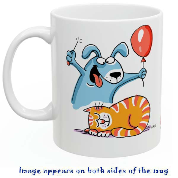 suprise balloon pop mug