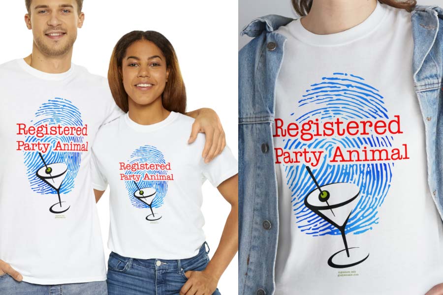 registered party animal t-shirt wholesale