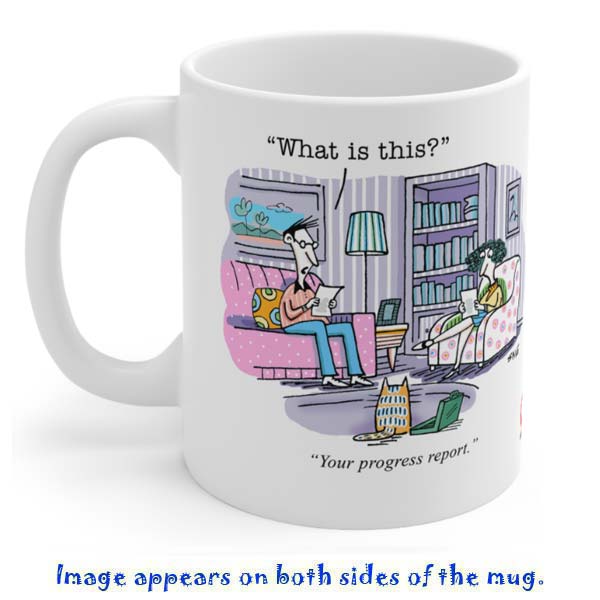 whats this your progress report mug