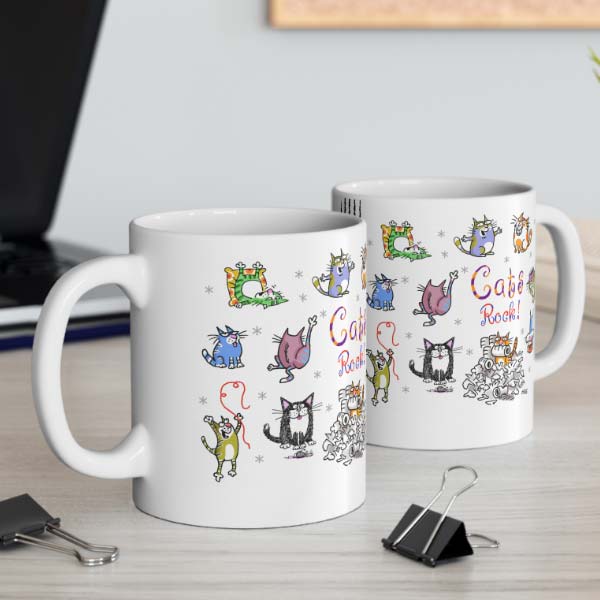 cats rock mug