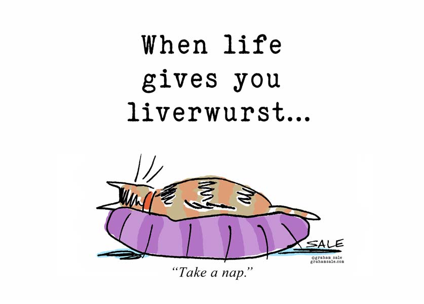 when life gives you liverwurst take a nap