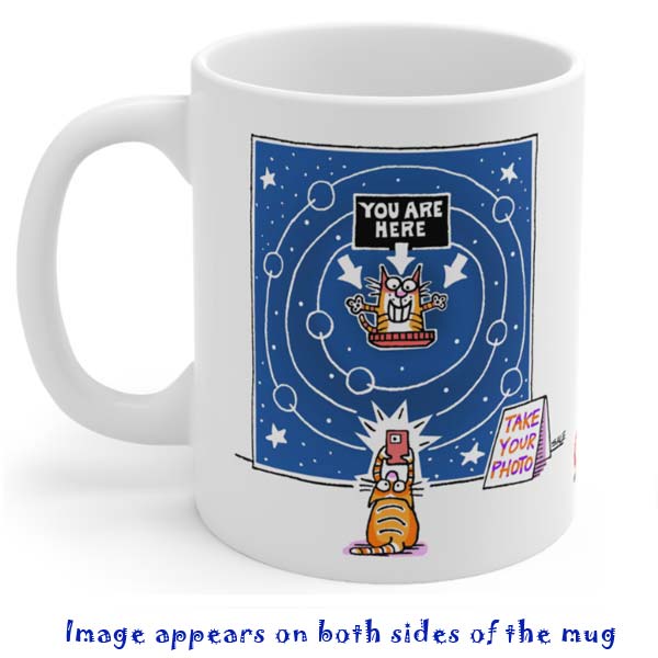 cat universe you are here mug