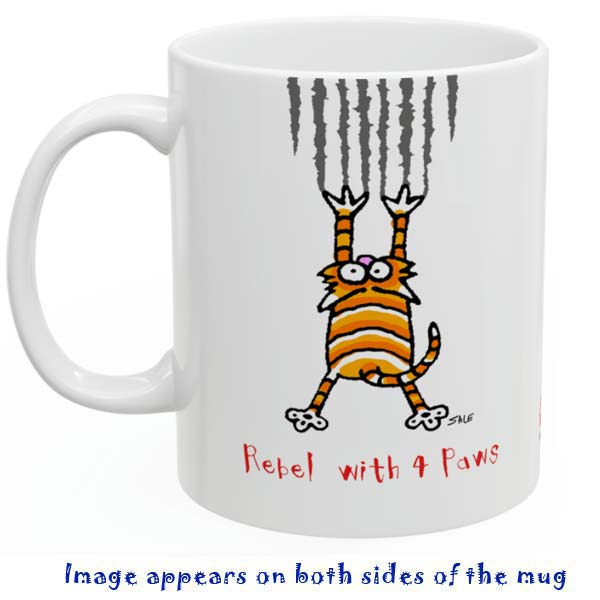 rebel with 4 paws mug