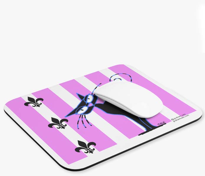 french cat mousepad