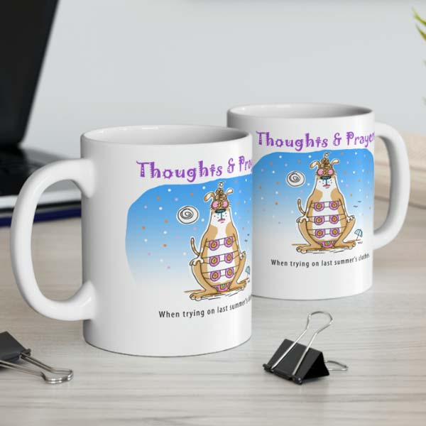 thoughts and prayers mug