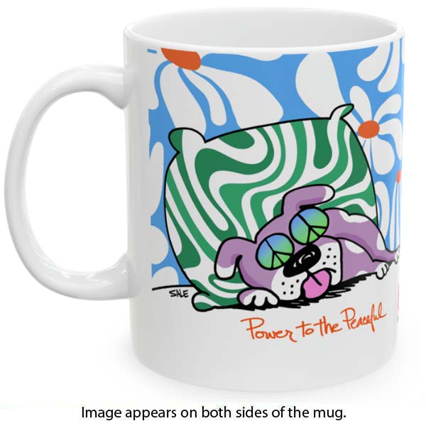 power to the peaceful mug