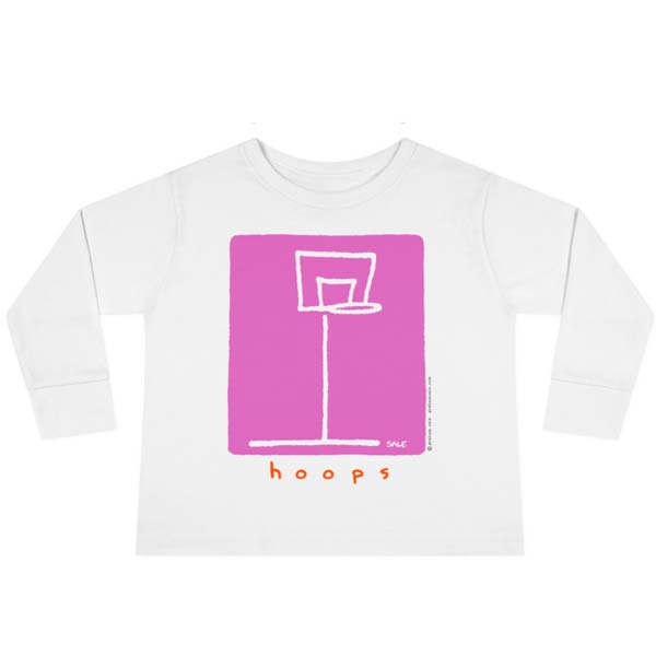 hoops pink long sleeve t-shirt