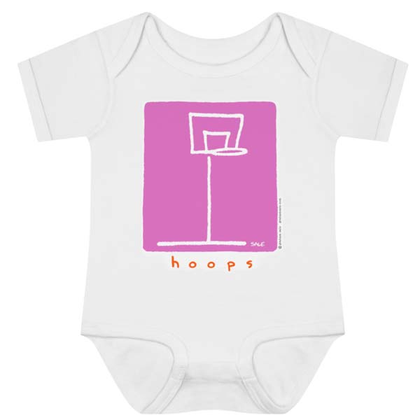 hoops pink onesie