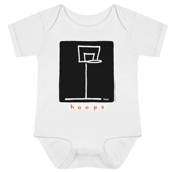 hoops black onesie