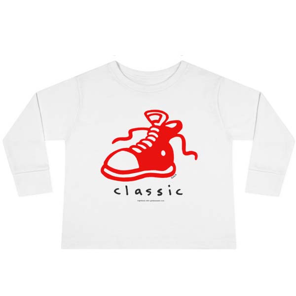 classic sneaker long sleeve t-shirt