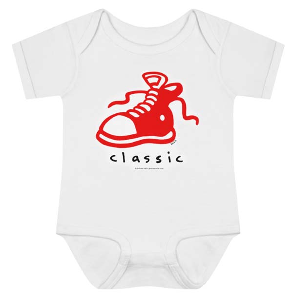 classic sneaker onesie