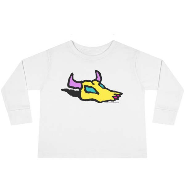 cow skull long sleeve t-shirt