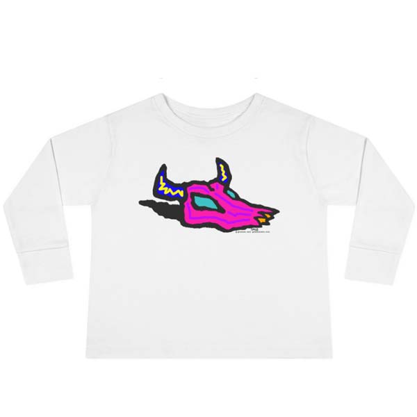 cow skull long sleeve t-shirt