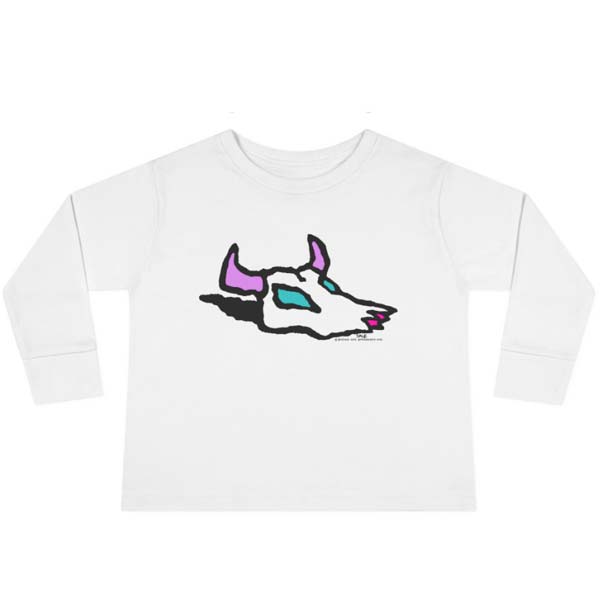 cow skull long sleeve t-shirt