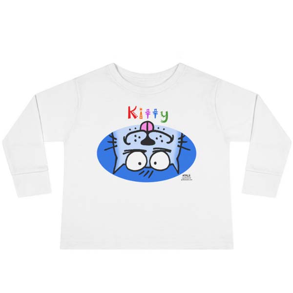 kitty face long sleeve t-shirt