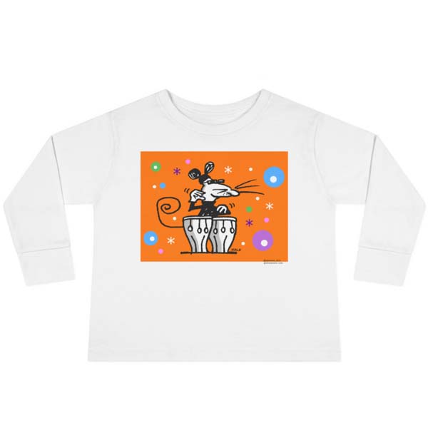 mouse bongos long sleeve t-shirt