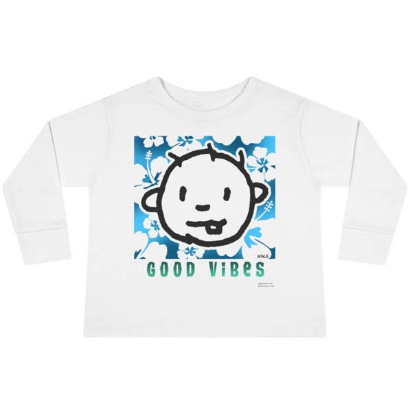 good vibes blue long sleeve t-shirt