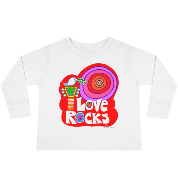 love rocks retro long sleeve t-shirt