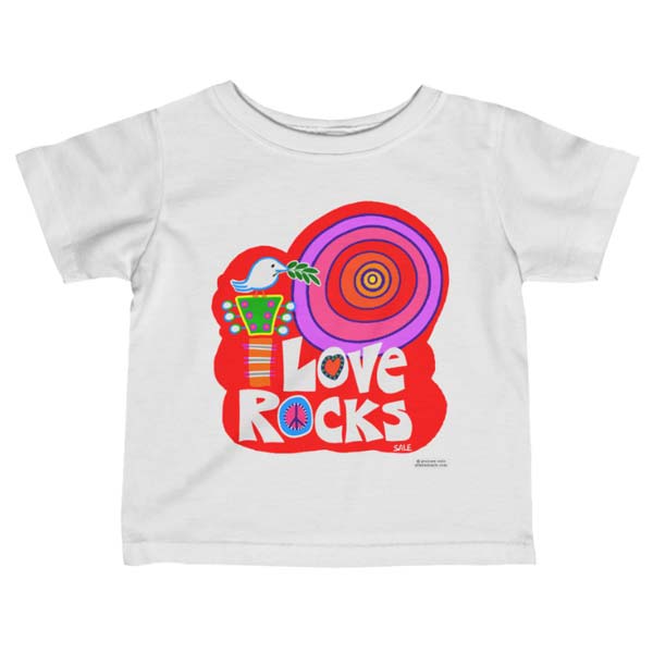 love rocks retro t-shirt